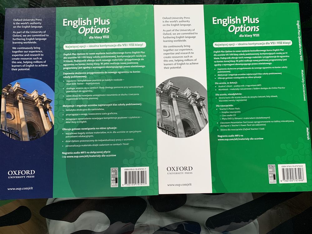 English Plus Options dla klasy 8 podręcznik+ ćwiczeniówka