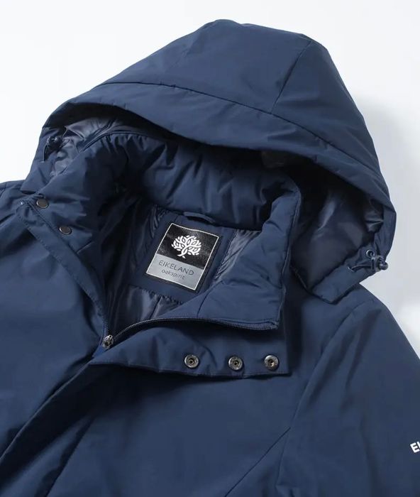 Нова Чоловіча модна  синя куртка з капюшоном - вітрозахисна тепла