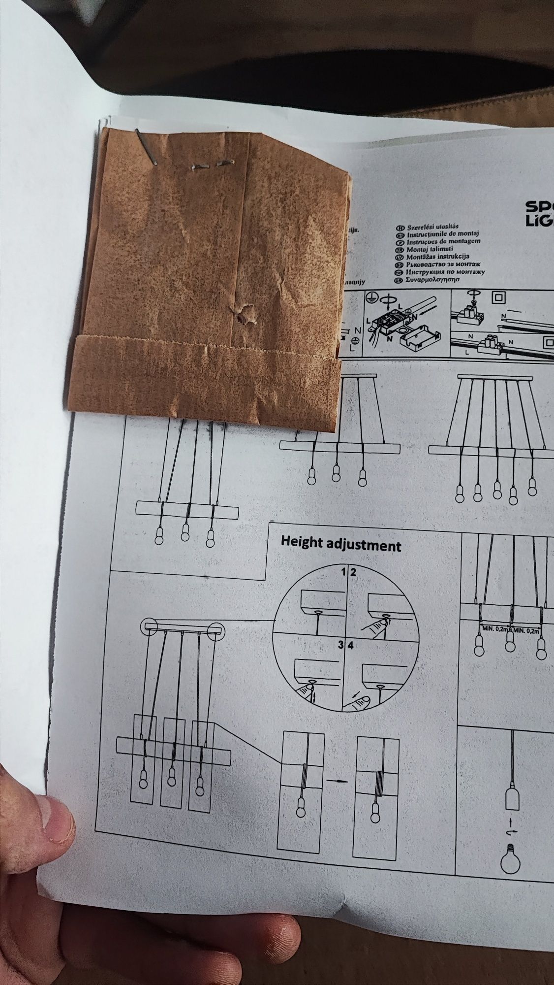 Lampa wisząca spot-light - drewno