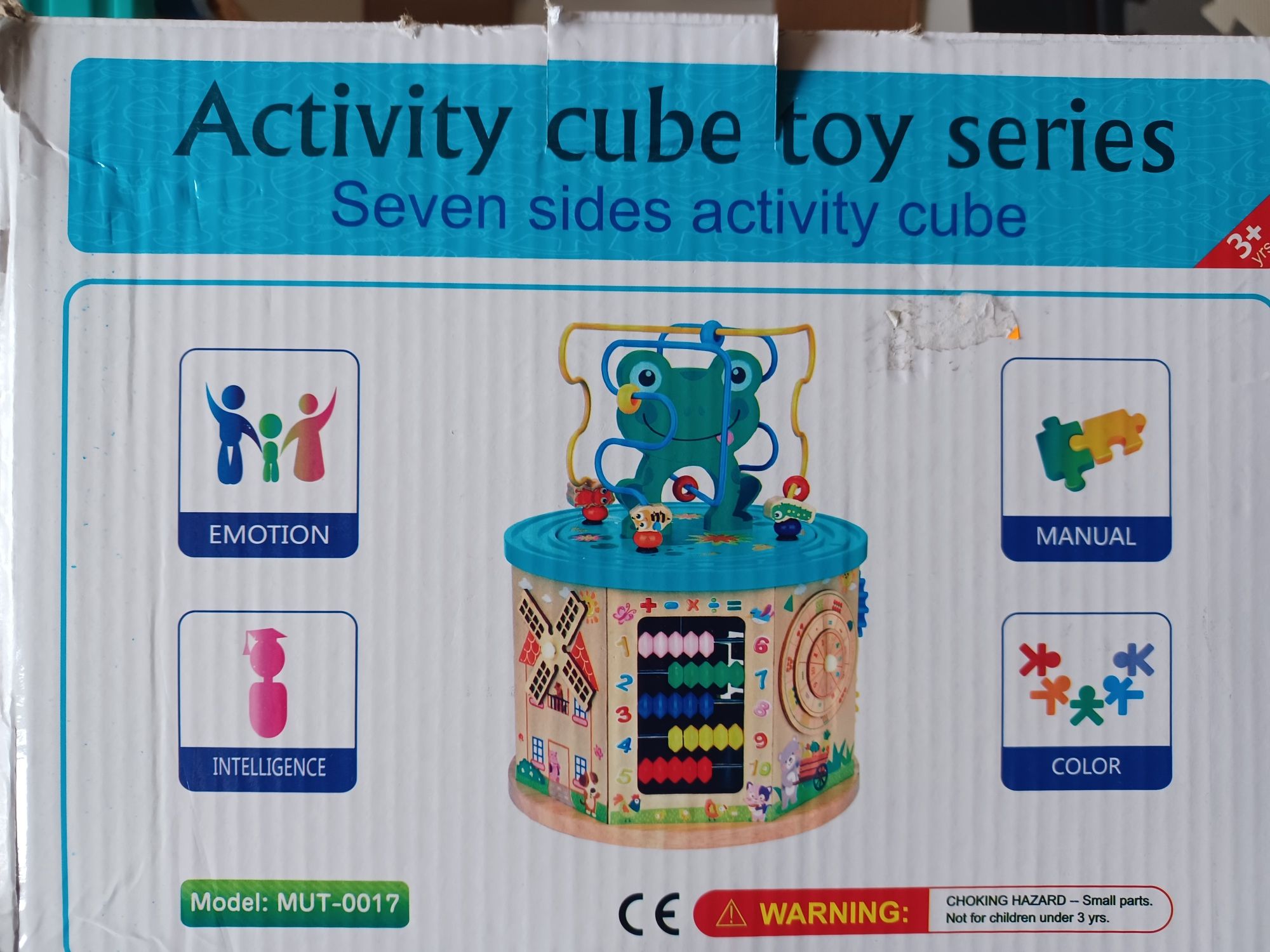 Drewniana kostka aktywizująca - Activity Cube Toy