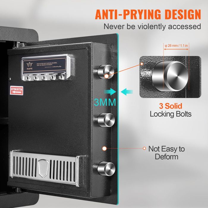 Cofre Vevor 1,8 Pés Cúbicos - Segurança Reforçada para Sua Casa!