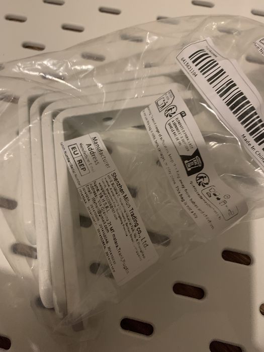 SKÅDIS Wolnostojąca tablica perforowana, skadis ilea, biały, 56x37 cm