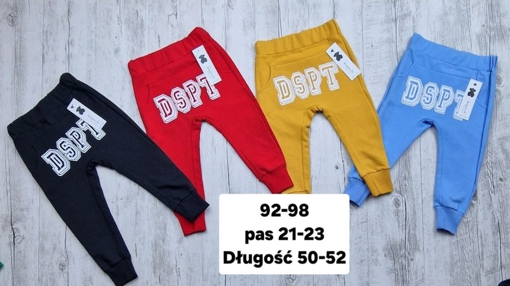 Spodnie dresowe 92,98 chłopięce bawelniane despacito DSPT
