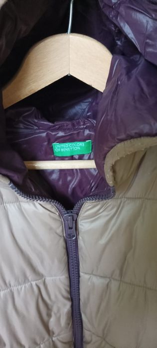 Damska kurtka United colors of benetton zimowa  z kapturem 42 Pikowana
