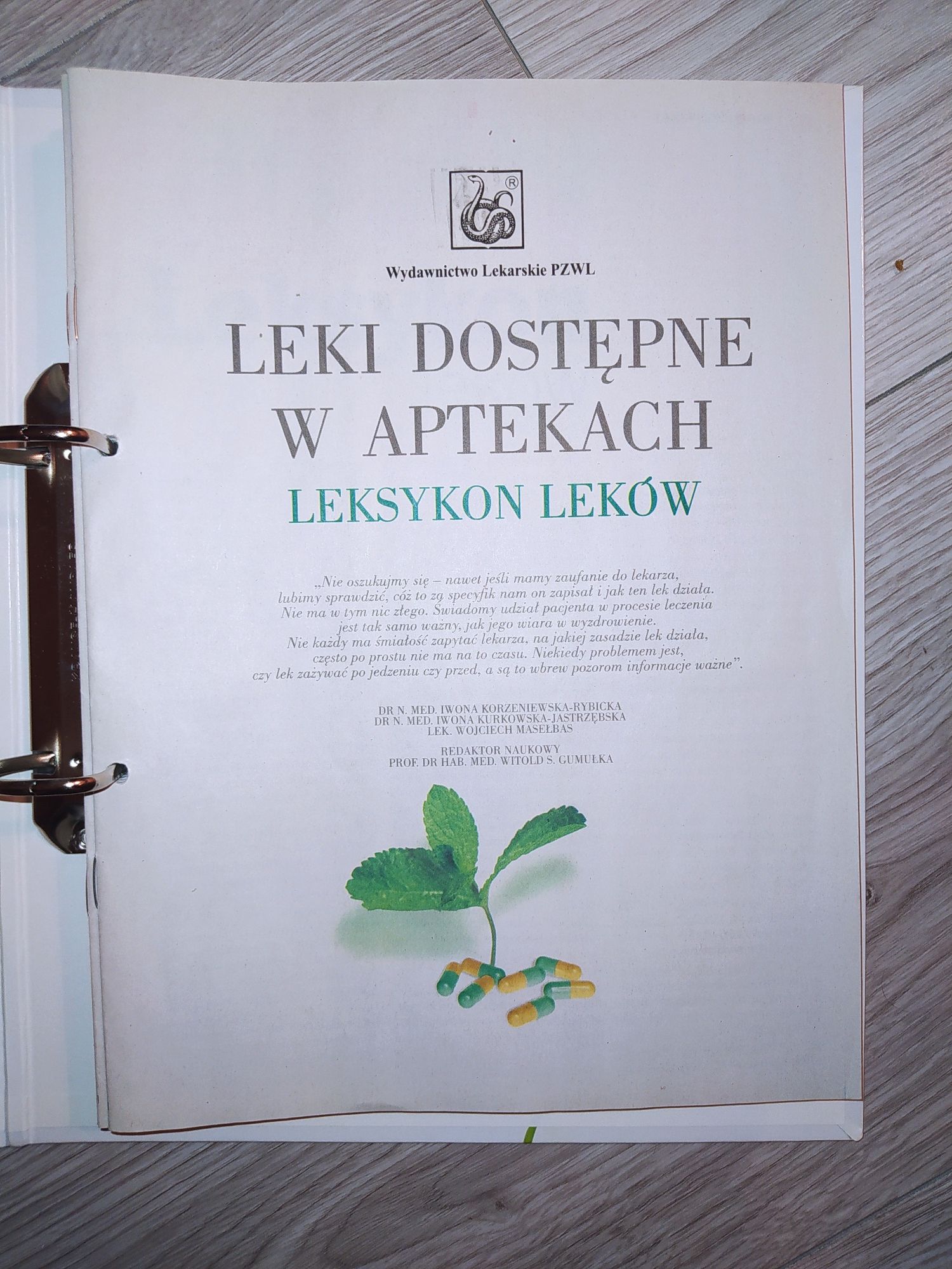 Leksykon leków segregator oddam