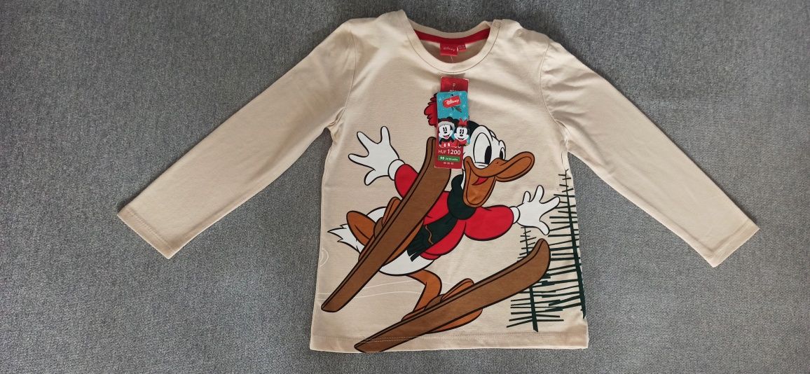 Komplet Bluzka + Spodnie Disney Myszka Miki Donald Nowy! R.98 + Gratis