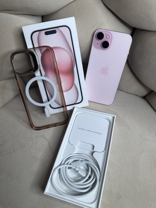 iPhone 15 128GB Różowy – Stan jak nowy