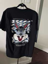 Off white czarne bluzka t-shirt królik L