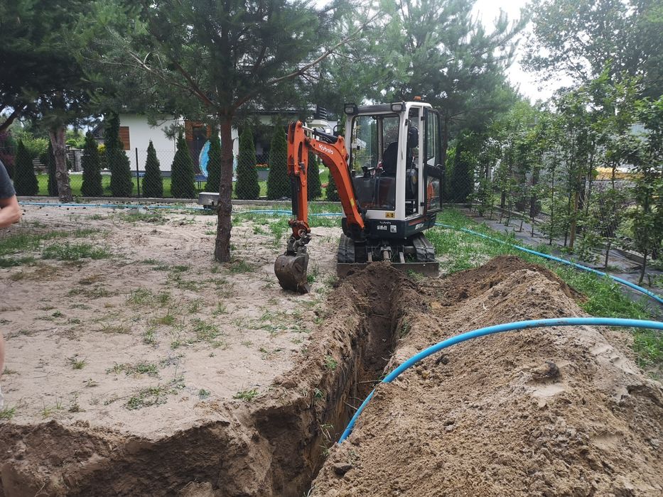 Usługi minikoparką, ładowarką, koparką roboty ziemne, ogrodzenia