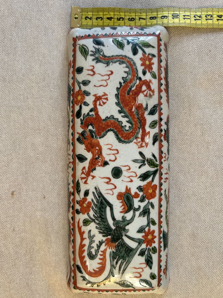 Caixa porcelana chinesa motivo dragão
