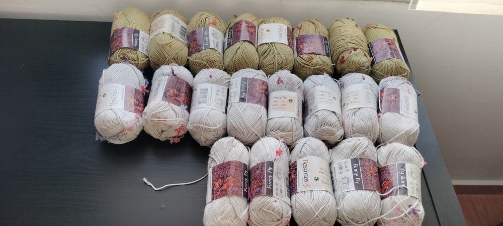 Lã de várias cores