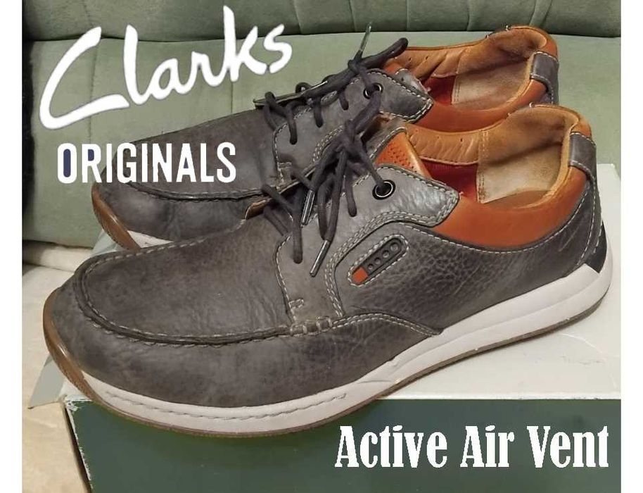 Туфли - макосины от компании Clarks, р 42,5 см (стелька 28 см).