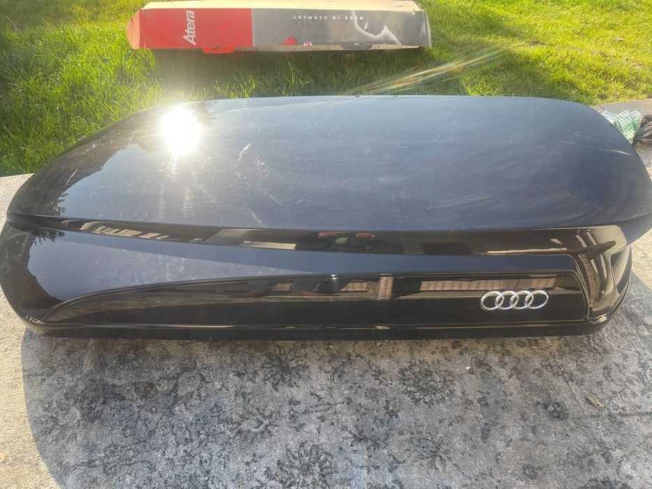 Bagażnik Dachowy Typu BOX Czarny Połysk Audi OE + relingi ATERA signo