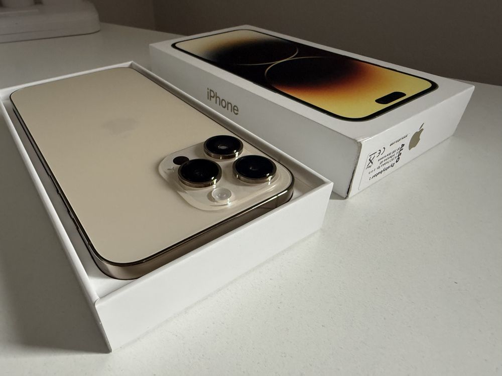 iPhone 14 Pro Max 1TB Gold Idealny Oryginalna Bateria 94%