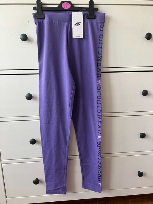 4F Legginsy fioletowe długie roz 164 cm