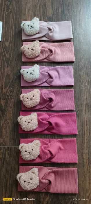 Opaska dla dziewczynki z misiem, Handmade