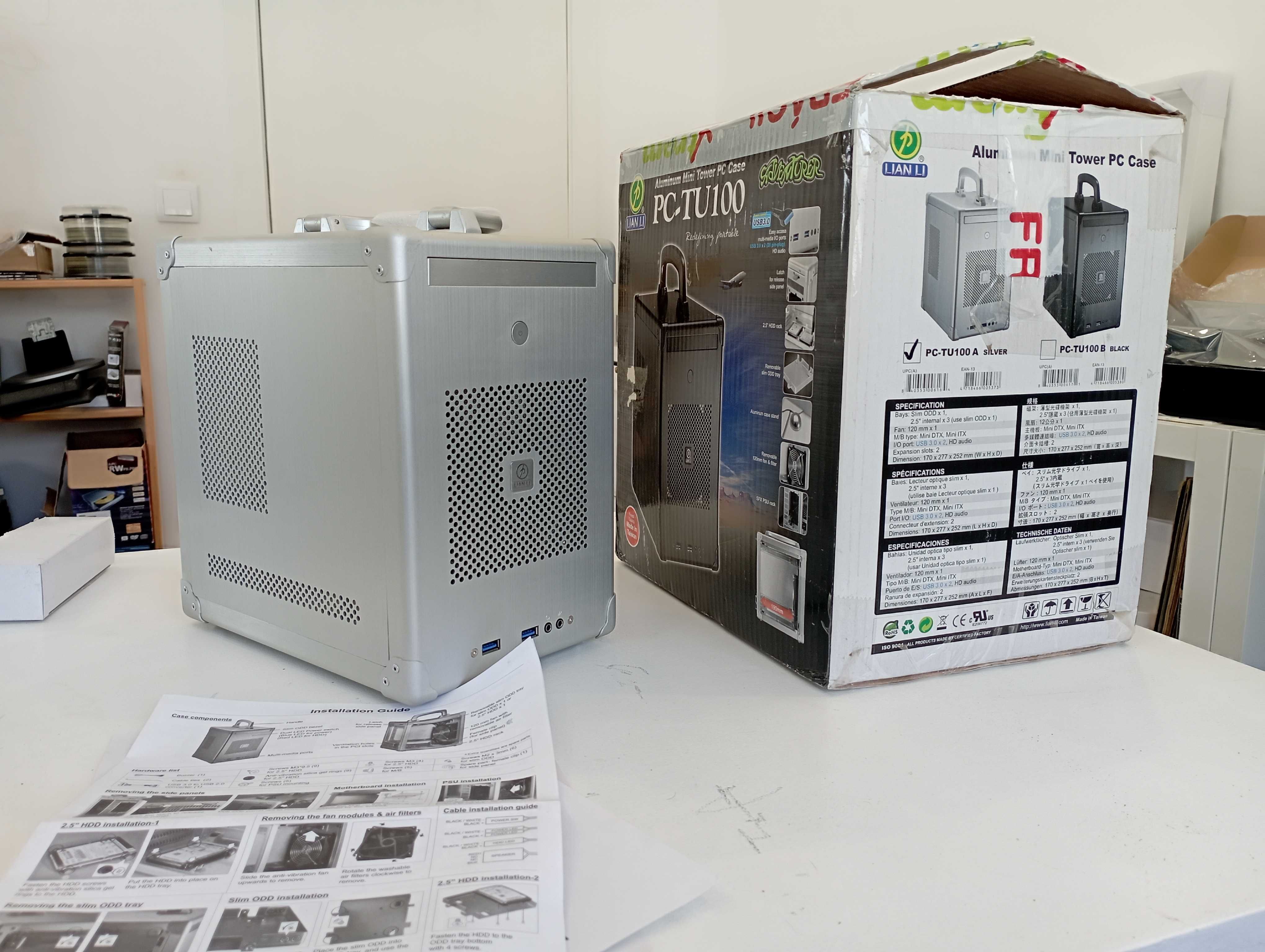 Lian Li PC-TU100 - Caixa mini-itx em aluminio