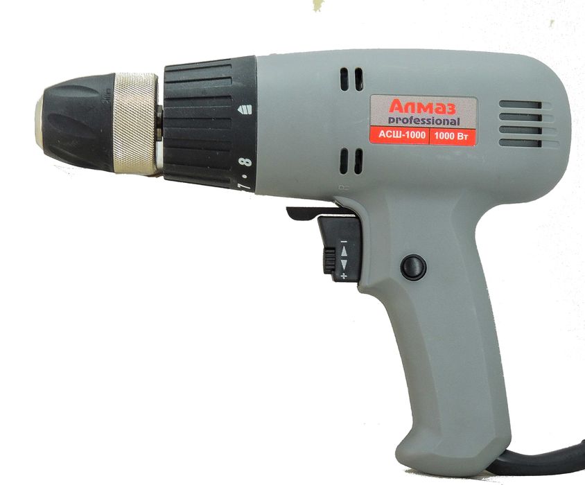 Шуруповерт сетевой Алмаз professional АСШ-1000 металевий дриль