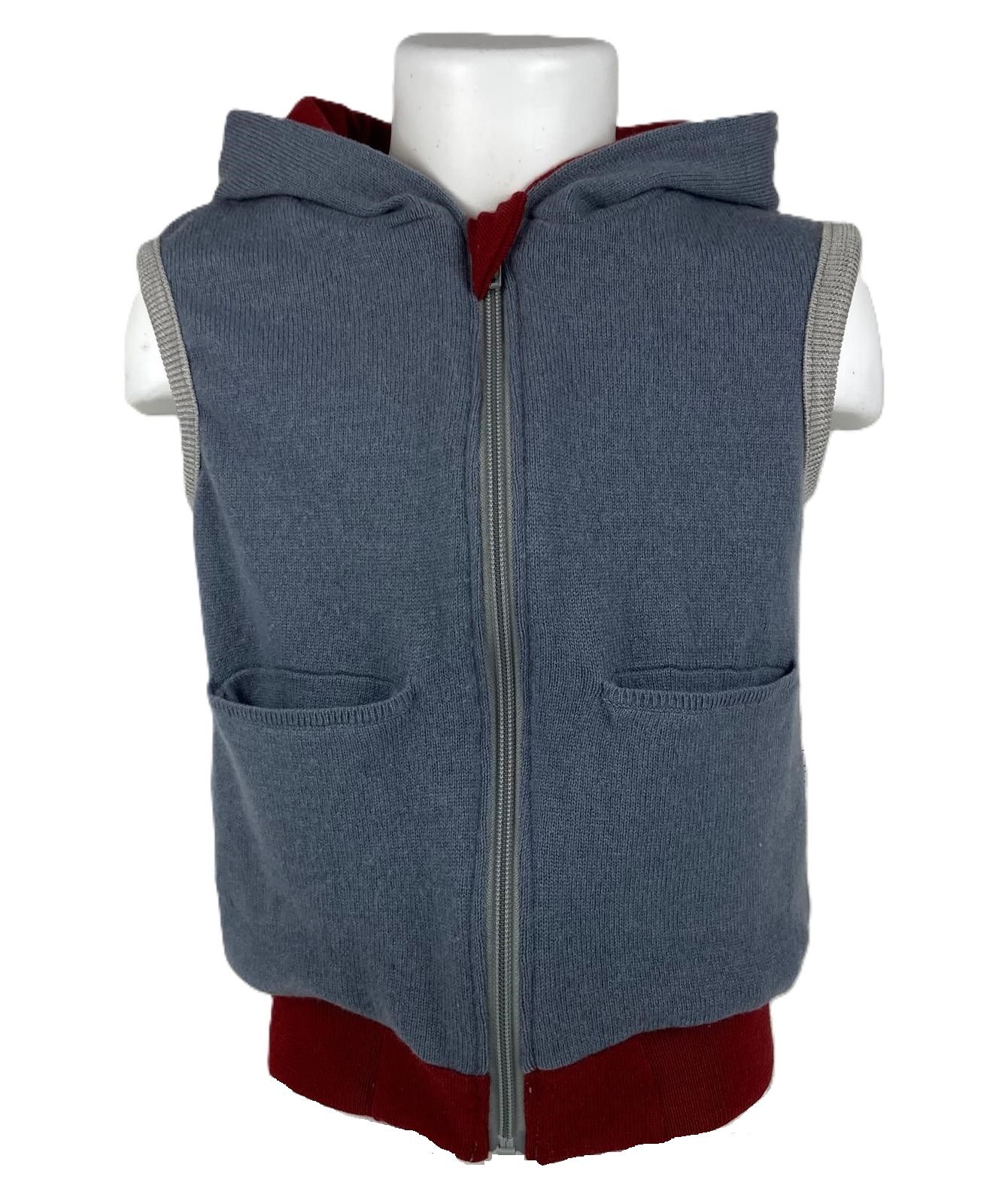 Bezrękawnik kamizelka zero waste 98cm wełna wool 100% merino kaszmir