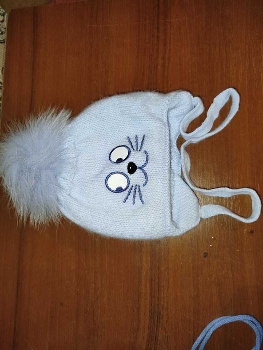 Продам шапочки зимові на новонароджених хлопчиків