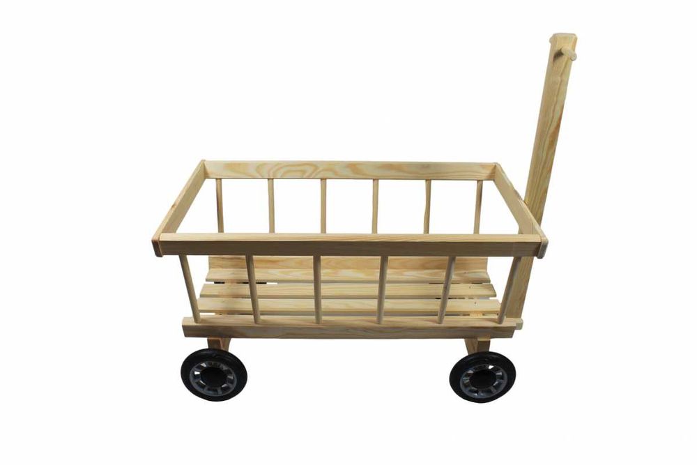 Wóz drabiniasty MAŁY w pudełku Drewniana Ozdoba ogrodu