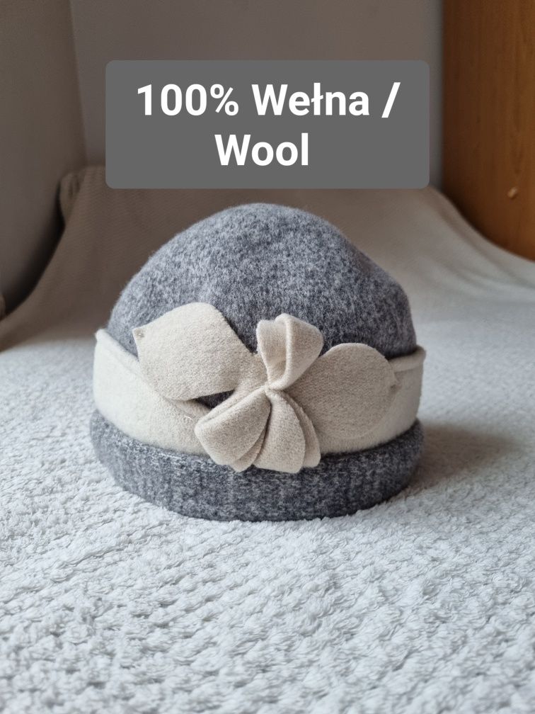 Czapka 100% wełna, woolmark