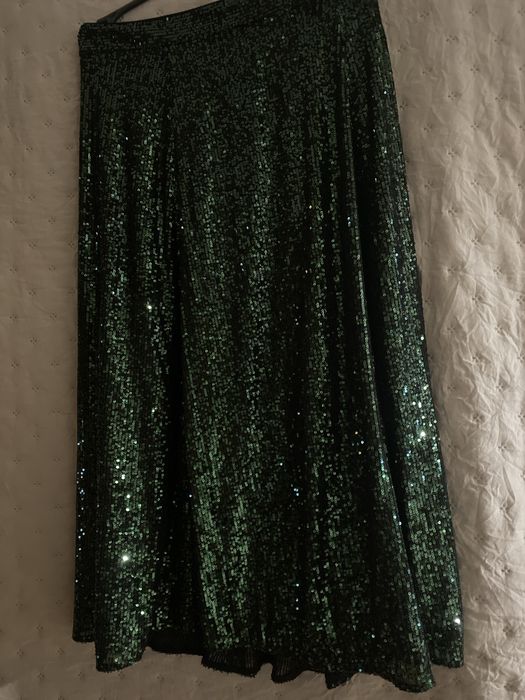 Spódnica cekinowa butelkowa zieleń