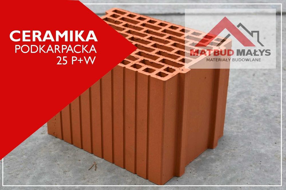 CERAMIKA PODKARPACKA 25 Pustak ceramiczny, cegła - STALOWA WOLA