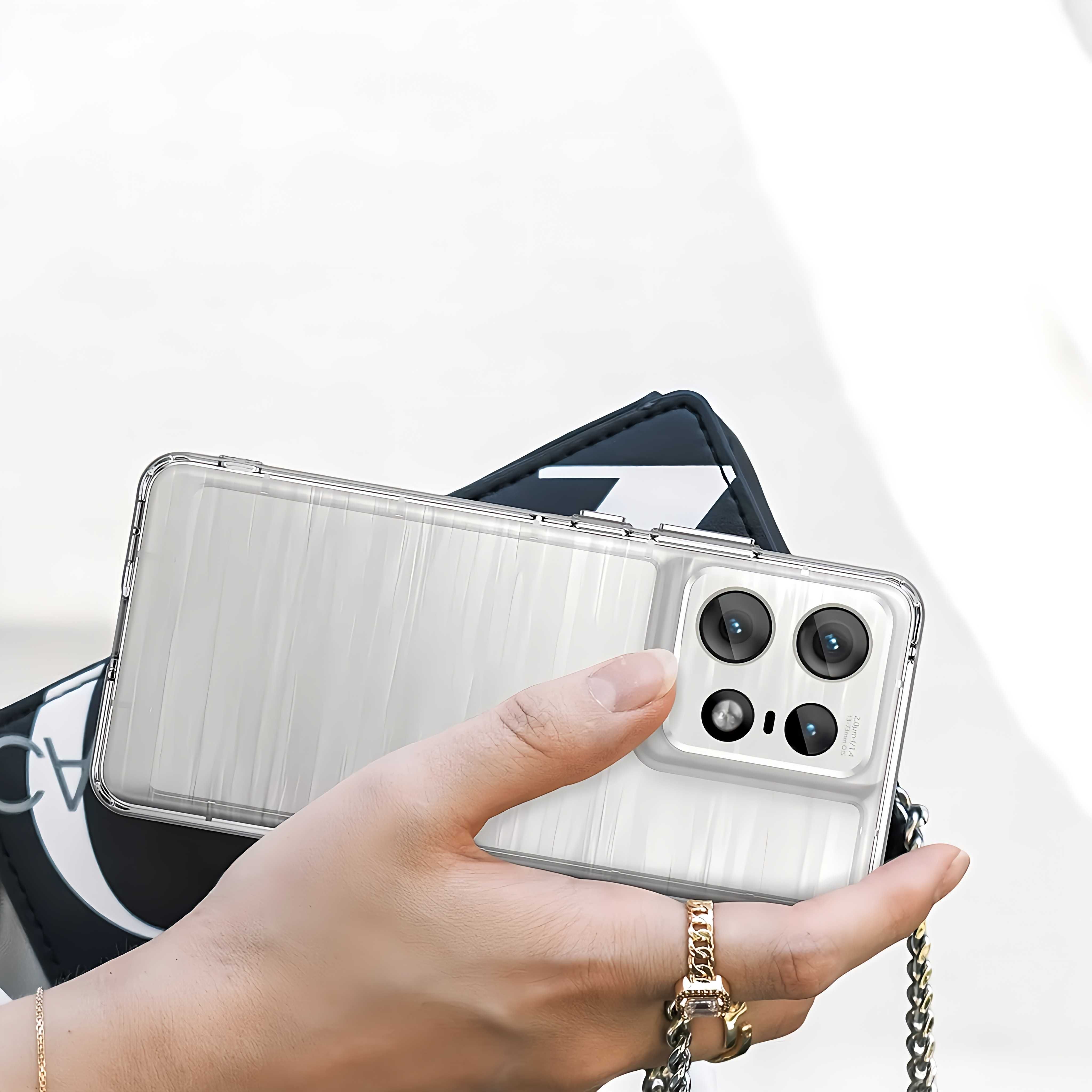 Etui ELEVATE HEXAGON do Motorola Edge 50 Pro - Clear HD