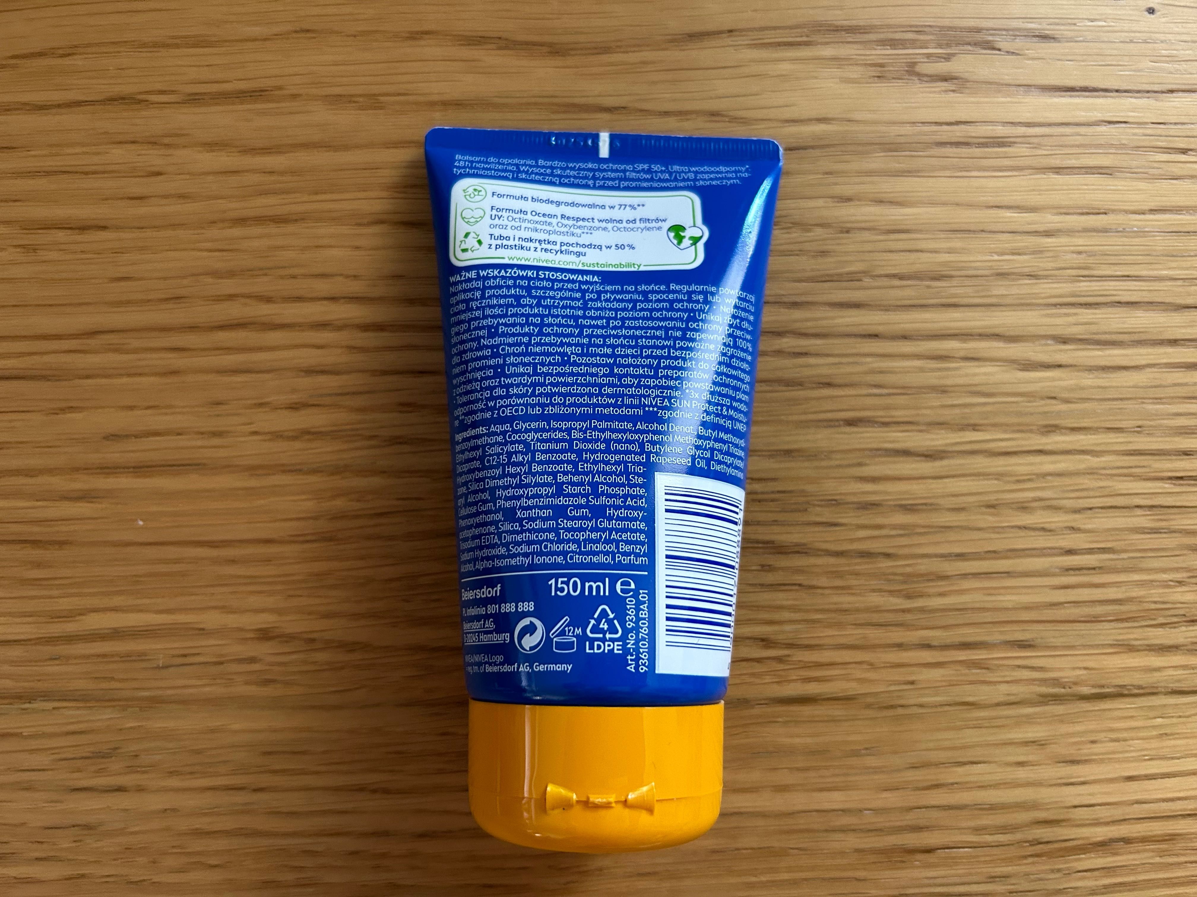 NIVEA SUN przeciwsłoneczny do opalania filtr SPF50+ 150ml