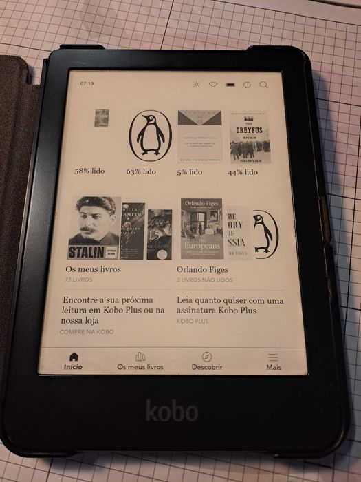 Leitor livros KOBO Clara HD preto em bom estado