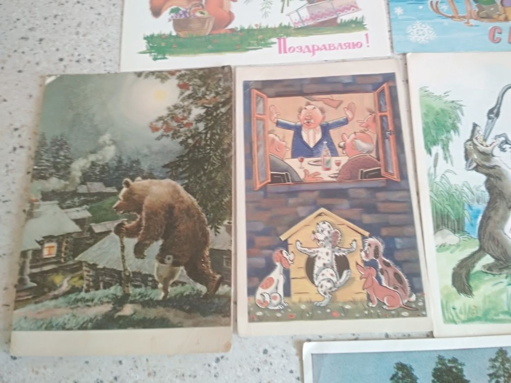 Продам старые открытки 1955-1968г