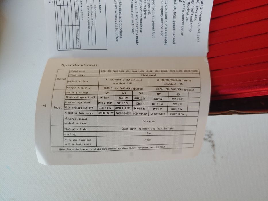 Преобразователь инвертор foval 12/220 700w