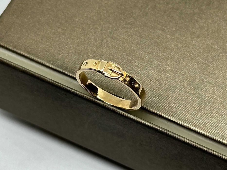 Oryginalny złoty pierścionek "pasek"  p585  R-15,5