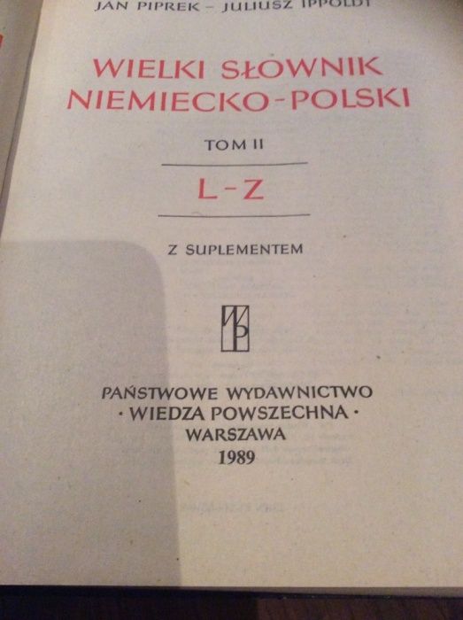 4 tomowy Wielki Słownik Niemiecko-Polski, Polsko-Niemiecki