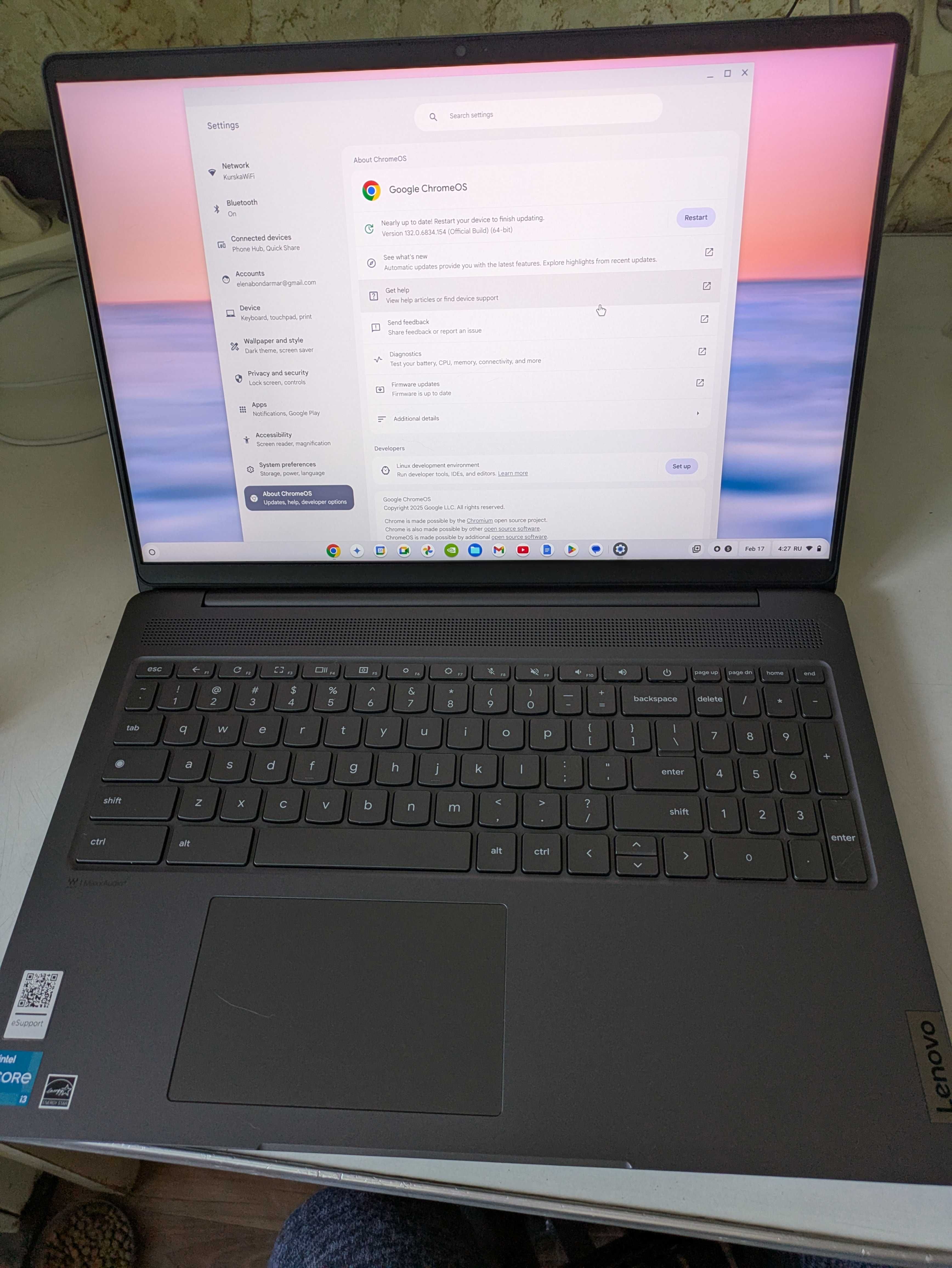 Lenovo IP 5 Chrome | 16" 2.5K 120Hz | Core i3-1215U | 8GB RAM | 128GB