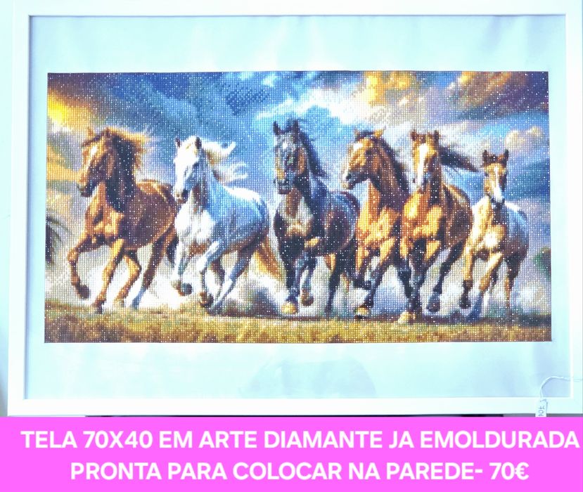 Telas feitas em arte diamante