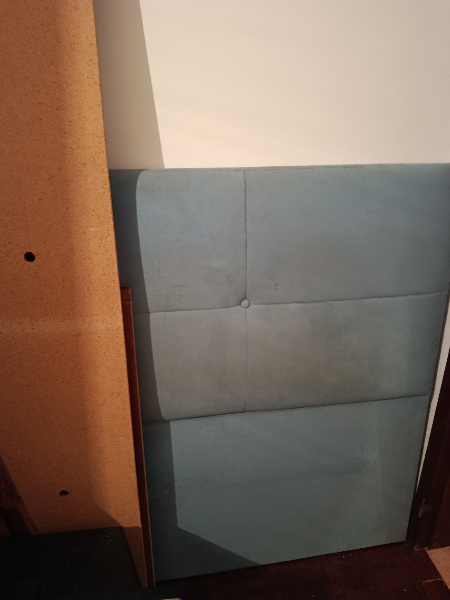 Vendo cabeceira de cama de casal azul