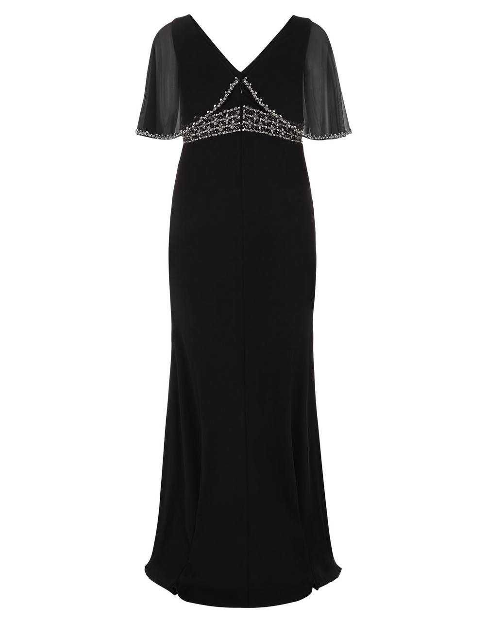 Чорна довга вечірня сукня europa dynasty london великого 26 розміру