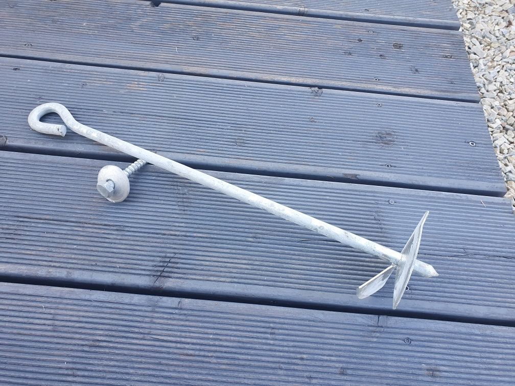 Nowe kotwy wkręcane do huśtawki trampoliny ocynk 47cm