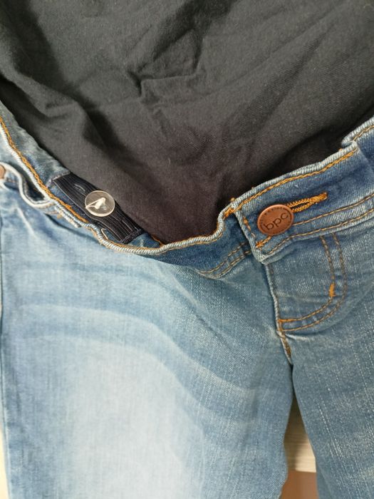 Spodnie Jeansy ciążowe szerokie proste 36