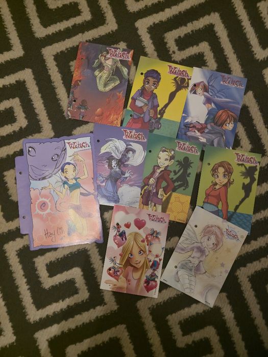 Zestaw karteczek małych i naklejka witch