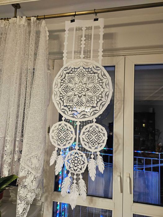 Dwa panele okienne 45 x 130 cm łapacz snów dekoracja okno 2 sztuki