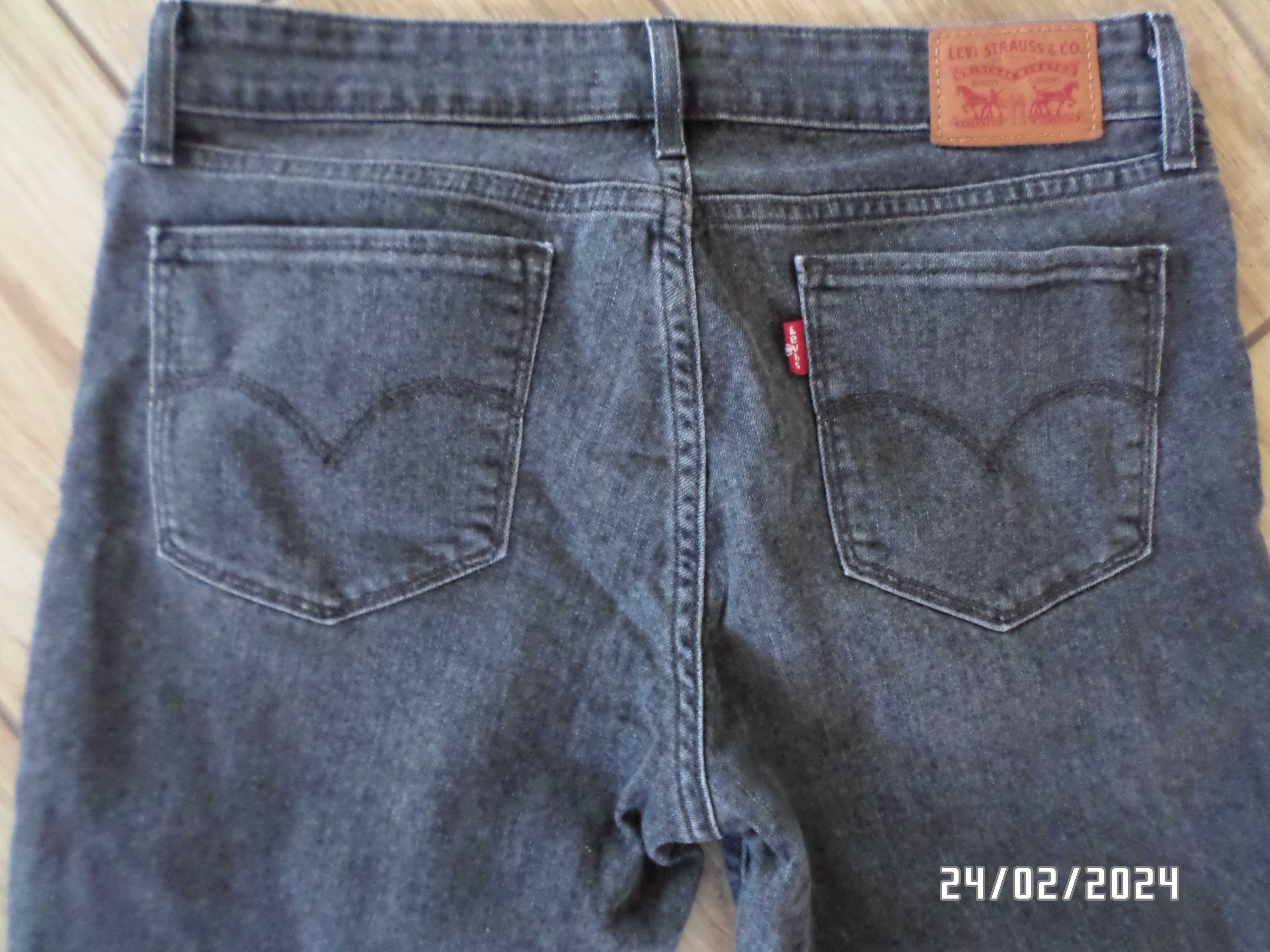 super firmowe spodnie damskie-LEVIS-711-rozmiar-29-36/38