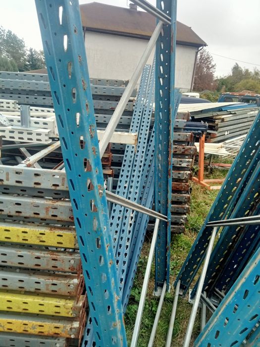Regały paletowe wandalex 11,5m długi 2,25m wysoki 2szt 3x1200kg paleta