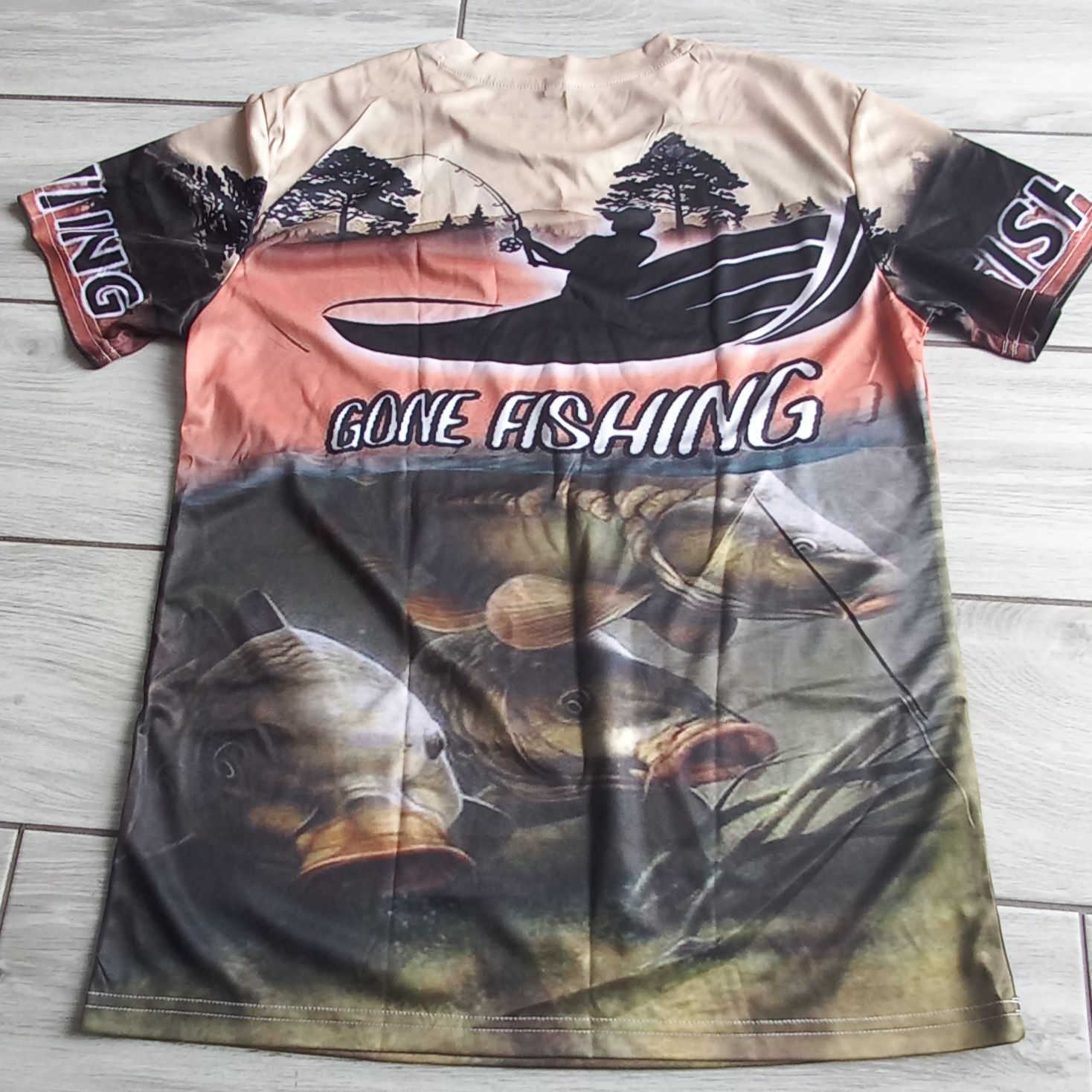 T shirt koszulka wędkarstwo ryby rozmiar L Nowa