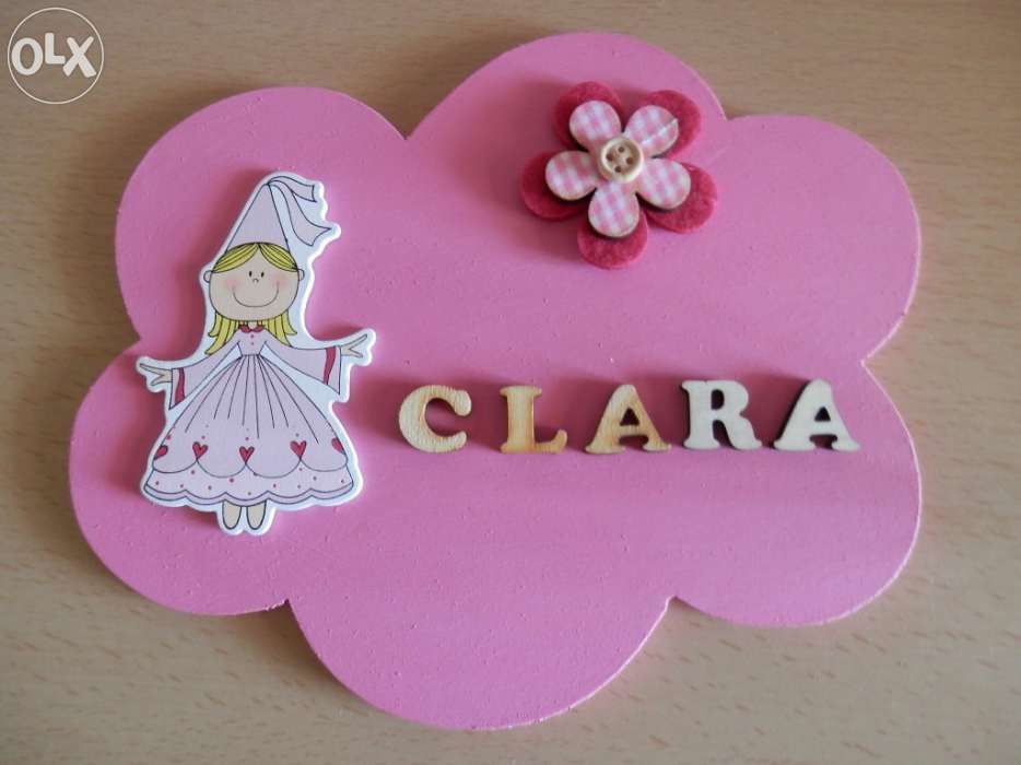 Placa para porta quarto menina