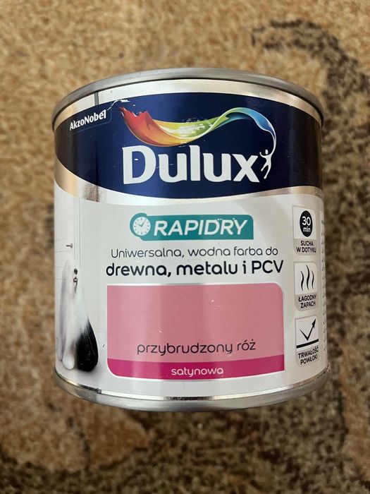 Dulux Rapidry farba do drewna, metalu i PCV przybrudzony róż
