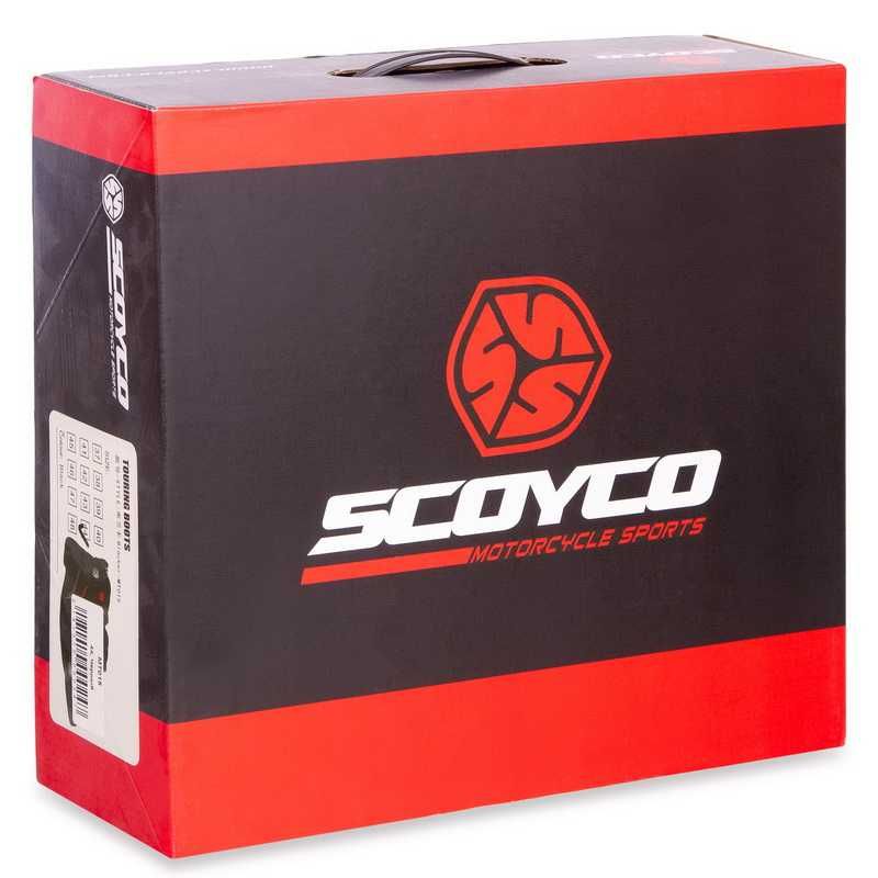 Мотоботы короткие SCOYCO MT015 летние черные (кожа) РАСПРОДАЮ