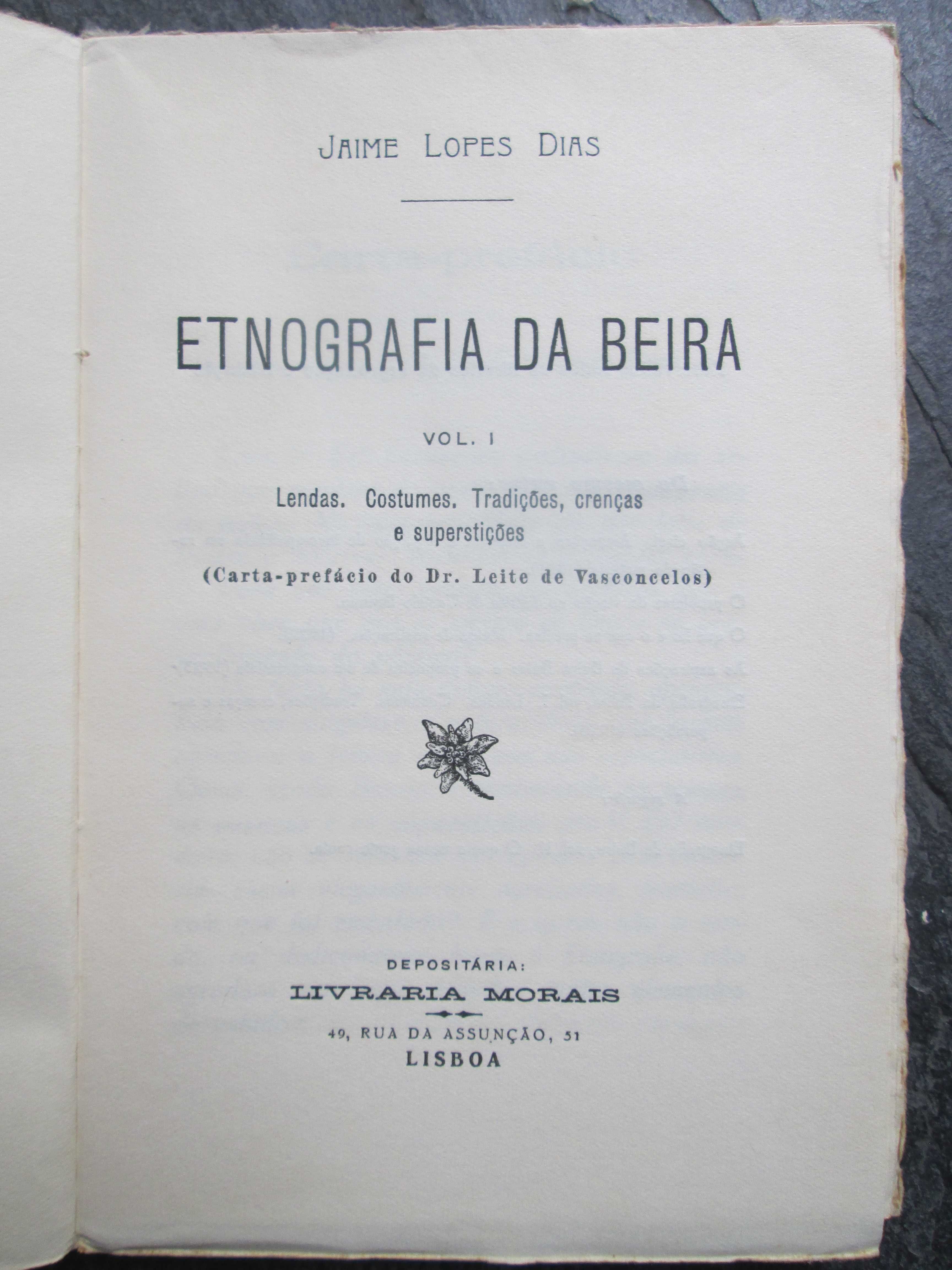 Etnografia da Beira, de Jaime Lopes Dias - 1ª edição de 1926